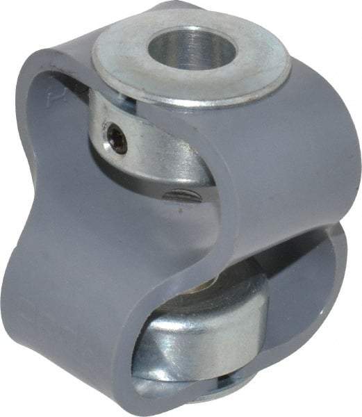 Huco - 1/2" Max Bore Diam, Flexible Flex P Double Loop Coupling - 54mm OD, Polyurethane - USA Tool & Supply