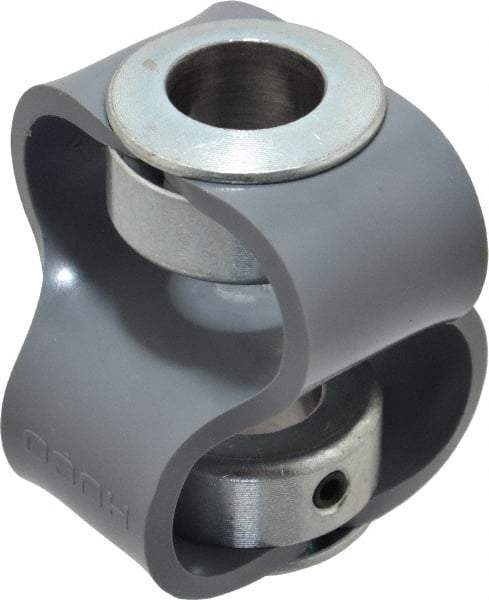 Huco - 5/8" Max Bore Diam, Flexible Flex P Double Loop Coupling - 54mm OD, Polyurethane - USA Tool & Supply