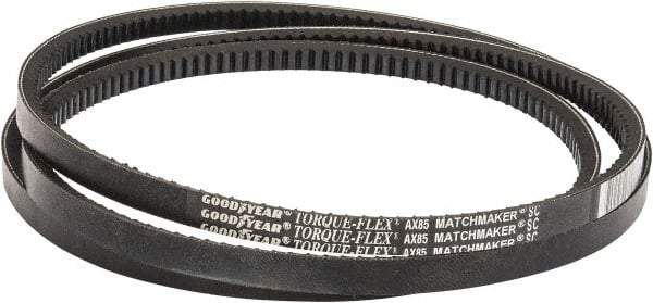 Continental ContiTech - Section AX, 87" Outside Length, V-Belt - Fiber Reinforced Vytracord, Torque-Flex, No. AX85 - USA Tool & Supply