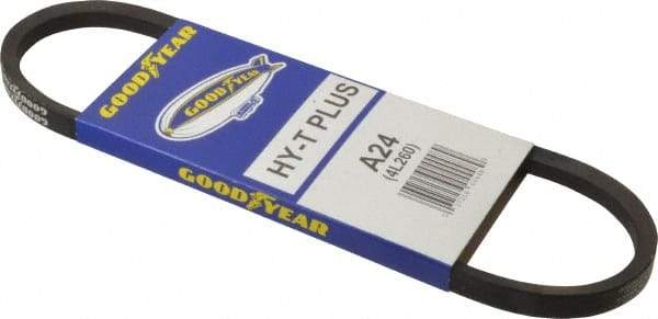 Continental ContiTech - Section A, 26" Outside Length, V-Belt - Wingprene Rubber-Impregnated Fabric, HY-T Matchmaker, No. A24 - USA Tool & Supply