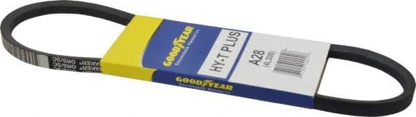 Continental ContiTech - Section A, 30" Outside Length, V-Belt - Wingprene Rubber-Impregnated Fabric, HY-T Matchmaker, No. A28 - USA Tool & Supply