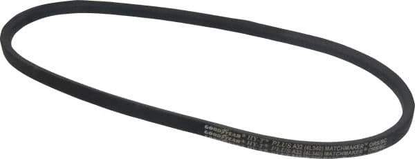 Continental ContiTech - Section A, 34" Outside Length, V-Belt - Wingprene Rubber-Impregnated Fabric, HY-T Matchmaker, No. A32 - USA Tool & Supply