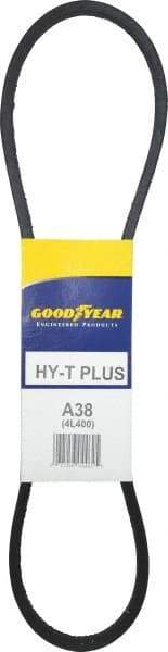 Continental ContiTech - Section A, 40" Outside Length, V-Belt - Wingprene Rubber-Impregnated Fabric, HY-T Matchmaker, No. A38 - USA Tool & Supply