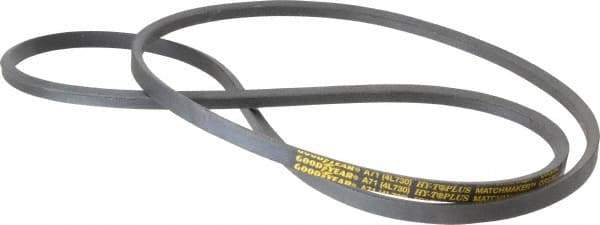 Continental ContiTech - Section A, 73" Outside Length, V-Belt - Wingprene Rubber-Impregnated Fabric, HY-T Matchmaker, No. A71 - USA Tool & Supply