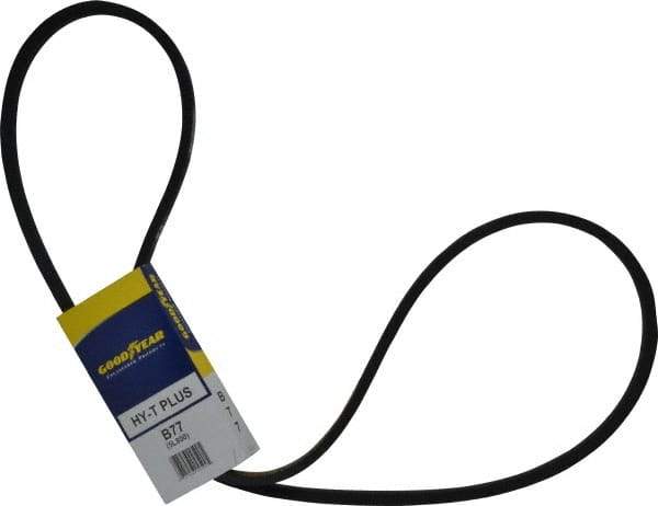 Continental ContiTech - Section B, 80" Outside Length, V-Belt - Wingprene Rubber-Impregnated Fabric, HY-T Matchmaker, No. B77 - USA Tool & Supply