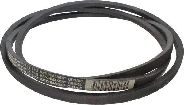 Continental ContiTech - Section B, 115" Outside Length, V-Belt - Wingprene Rubber-Impregnated Fabric, HY-T Matchmaker, No. B112 - USA Tool & Supply