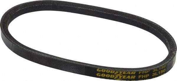 Continental ContiTech - Section 3L, 15" Outside Length, V-Belt - High Traction Rubber, Fractional HP, No. 3L150 - USA Tool & Supply