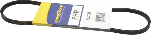 Continental ContiTech - Section 3L, 30" Outside Length, V-Belt - High Traction Rubber, Fractional HP, No. 3L300 - USA Tool & Supply