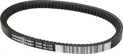 Continental ContiTech - Section 4L, 17" Outside Length, V-Belt - High Traction Rubber, Fractional HP, No. 4L170 - USA Tool & Supply