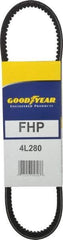 Continental ContiTech - Section 4L, 28" Outside Length, V-Belt - High Traction Rubber, Fractional HP, No. 4L280 - USA Tool & Supply