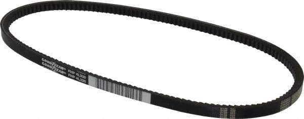 Continental ContiTech - Section 4L, 33" Outside Length, V-Belt - High Traction Rubber, Fractional HP, No. 4L330 - USA Tool & Supply