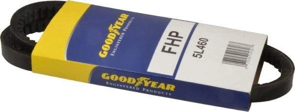 Continental ContiTech - Section 5L, 46" Outside Length, V-Belt - High Traction Rubber, Fractional HP, No. 5L460 - USA Tool & Supply