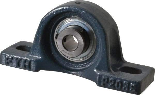 Value Collection - 4-7/8" OALBall Bearing Pillow Block - Cast Iron - USA Tool & Supply