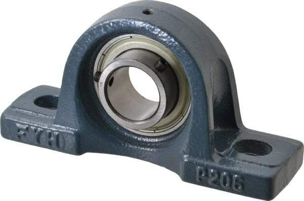 Value Collection - 6-3/16" OALBall Bearing Pillow Block - Cast Iron - USA Tool & Supply