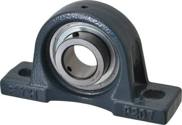 Value Collection - 6-3/4" OALBall Bearing Pillow Block - Cast Iron - USA Tool & Supply