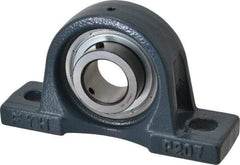 Value Collection - 6-3/4" OALBall Bearing Pillow Block - Cast Iron - USA Tool & Supply