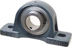 Value Collection - 7-1/8" OALBall Bearing Pillow Block - Cast Iron - USA Tool & Supply
