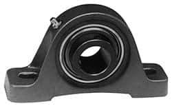 Value Collection - 5-1/2" OALBall Bearing Pillow Block - Cast Iron - USA Tool & Supply