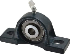 Value Collection - 4-7/8" OALBall Bearing Pillow Block - Cast Iron - USA Tool & Supply