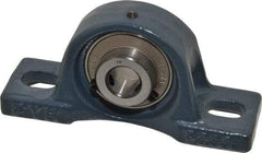 Value Collection - 4-7/8" OALBall Bearing Pillow Block - Cast Iron - USA Tool & Supply