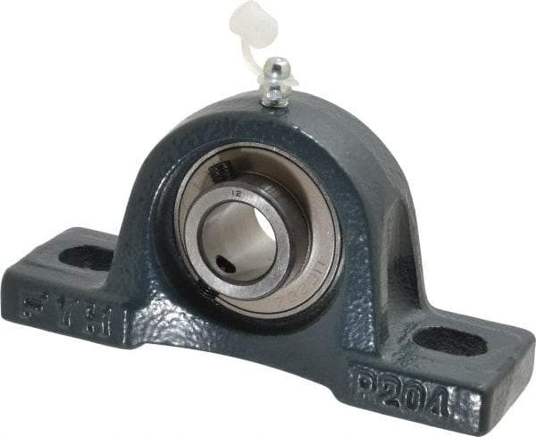 Value Collection - 5" OALBall Bearing Pillow Block - Cast Iron - USA Tool & Supply