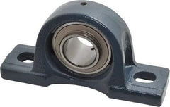 Value Collection - 6-3/16" OALBall Bearing Pillow Block - Cast Iron - USA Tool & Supply