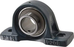 Value Collection - 7-1/8" OALBall Bearing Pillow Block - Cast Iron - USA Tool & Supply