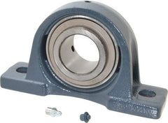 Value Collection - 8-13/16" OALBall Bearing Pillow Block - Cast Iron - USA Tool & Supply