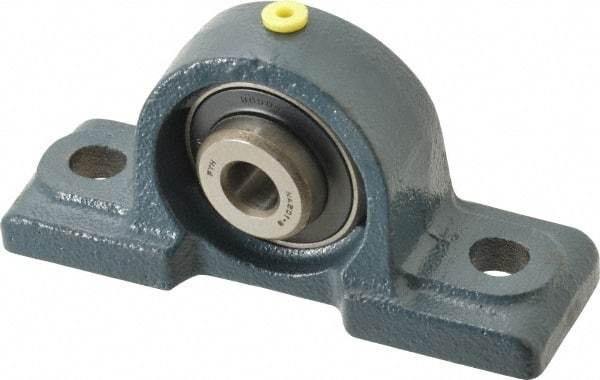 Value Collection - 4-7/8" OALBall Bearing Pillow Block - Cast Iron - USA Tool & Supply