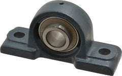 Value Collection - 5-1/2" OALBall Bearing Pillow Block - Cast Iron - USA Tool & Supply