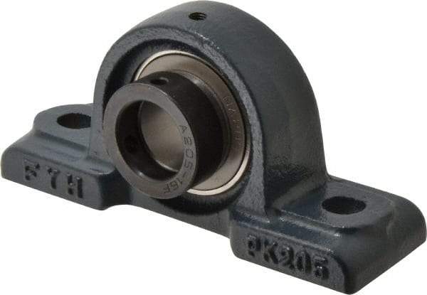 Value Collection - 5-1/2" OALBall Bearing Pillow Block - Cast Iron - USA Tool & Supply