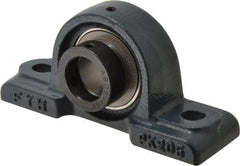 Value Collection - 5-1/2" OALBall Bearing Pillow Block - Cast Iron - USA Tool & Supply