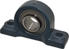 Value Collection - 6-3/4" OALBall Bearing Pillow Block - Cast Iron - USA Tool & Supply