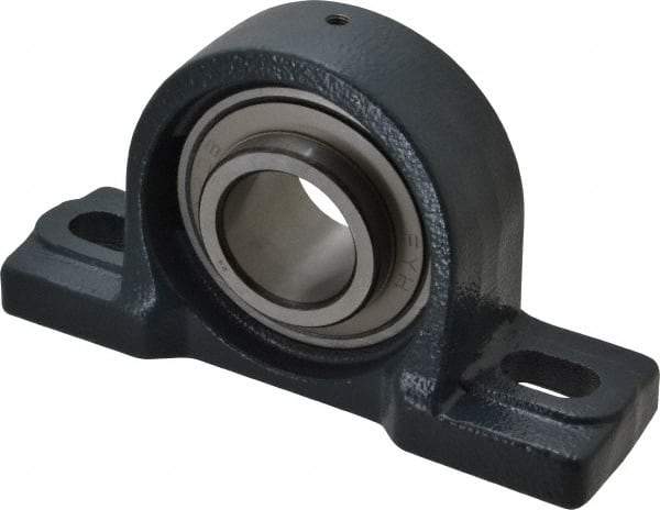 Value Collection - 7-1/8" OALBall Bearing Pillow Block - Cast Iron - USA Tool & Supply