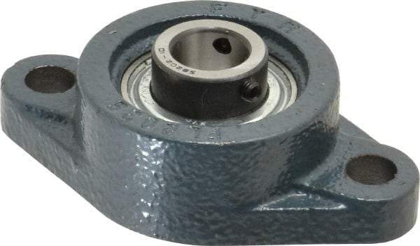 Value Collection - 3-7/8" OALBall Bearing Pillow Block - Cast Iron - USA Tool & Supply