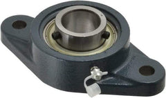 Value Collection - 5-9/16" OALBall Bearing Pillow Block - Cast Iron - USA Tool & Supply