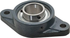 Value Collection - 6-1/8" OALBall Bearing Pillow Block - Cast Iron - USA Tool & Supply