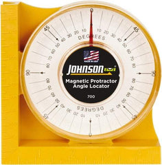 Johnson Level & Tool - (4) 90° Measuring Range, Magnetic Base Protractor - Accuracy Up to 0.30° - USA Tool & Supply