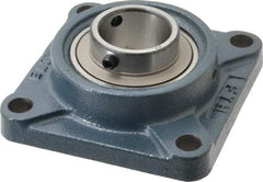 Value Collection - 4-5/8" OALBall Bearing Pillow Block - Cast Iron - USA Tool & Supply