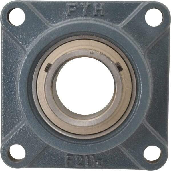 Value Collection - 6-3/8" OALBall Bearing Pillow Block - Cast Iron - USA Tool & Supply