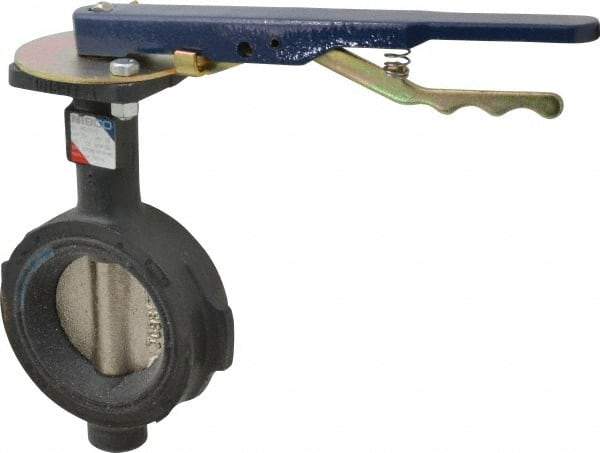 NIBCO - 3" Pipe, Wafer Butterfly Valve - Lever Handle, Ductile Iron Body, EPDM Seat, 250 WOG, Ductile Iron Disc, Stainless Steel Stem - USA Tool & Supply