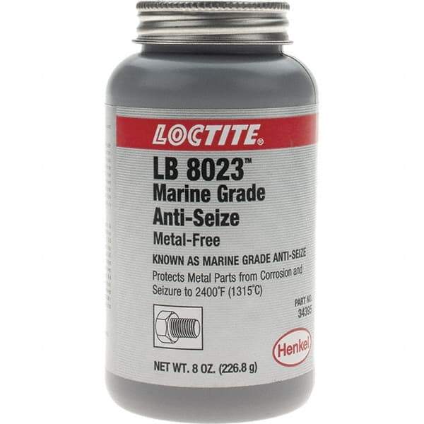 Loctite - 8 oz Brush Top Marine Grade Anti-Seize Lubricant - Calcium Sulfonate, 2,400°F - USA Tool & Supply