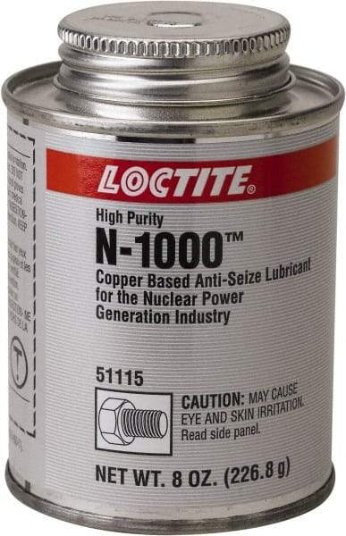 Loctite - 8 oz Brush Top Anti-Seize Lubricant - Copper, 1,800°F, Copper - USA Tool & Supply