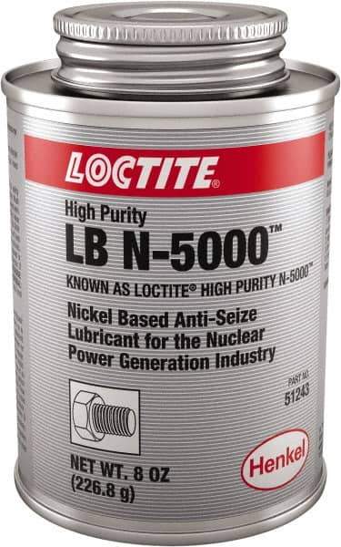 Loctite - 8 oz Brush Top High Purity Anti-Seize Lubricant - Nickel, 2,400°F - USA Tool & Supply