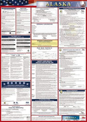 NMC - 24" Wide x 40" High Laminated Paper Labor Law Information Poster - Alaska Jurisdiction, 0.03" Thick, English - USA Tool & Supply