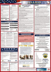 NMC - 24" Wide x 40" High Laminated Paper Labor Law Information Poster - Idaho Jurisdiction, 0.03" Thick, English - USA Tool & Supply