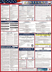 NMC - 24" Wide x 40" High Laminated Paper Labor Law Information Poster - Kentucky Jurisdiction, 0.03" Thick, English - USA Tool & Supply