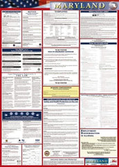 NMC - 24" Wide x 40" High Laminated Paper Labor Law Information Poster - Maryland Jurisdiction, 0.03" Thick, English - USA Tool & Supply