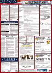 NMC - 24" Wide x 40" High Laminated Paper Labor Law Information Poster - Missouri Jurisdiction, 0.03" Thick, English - USA Tool & Supply