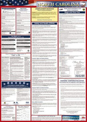 NMC - 24" Wide x 40" High Laminated Paper Labor Law Information Poster - North Carolina Jurisdiction, 0.03" Thick, English - USA Tool & Supply